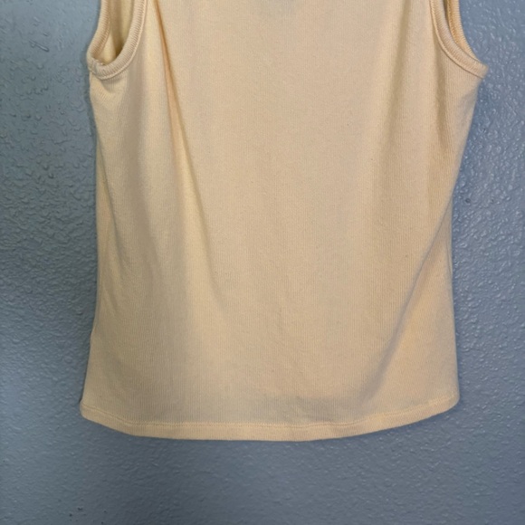 Reformation Austine Knit Polo Tank Top Butter Yellow - Picture 9 of 10